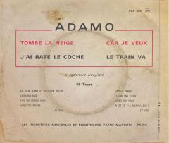 Adamo – Tombe La Neige 45'lik