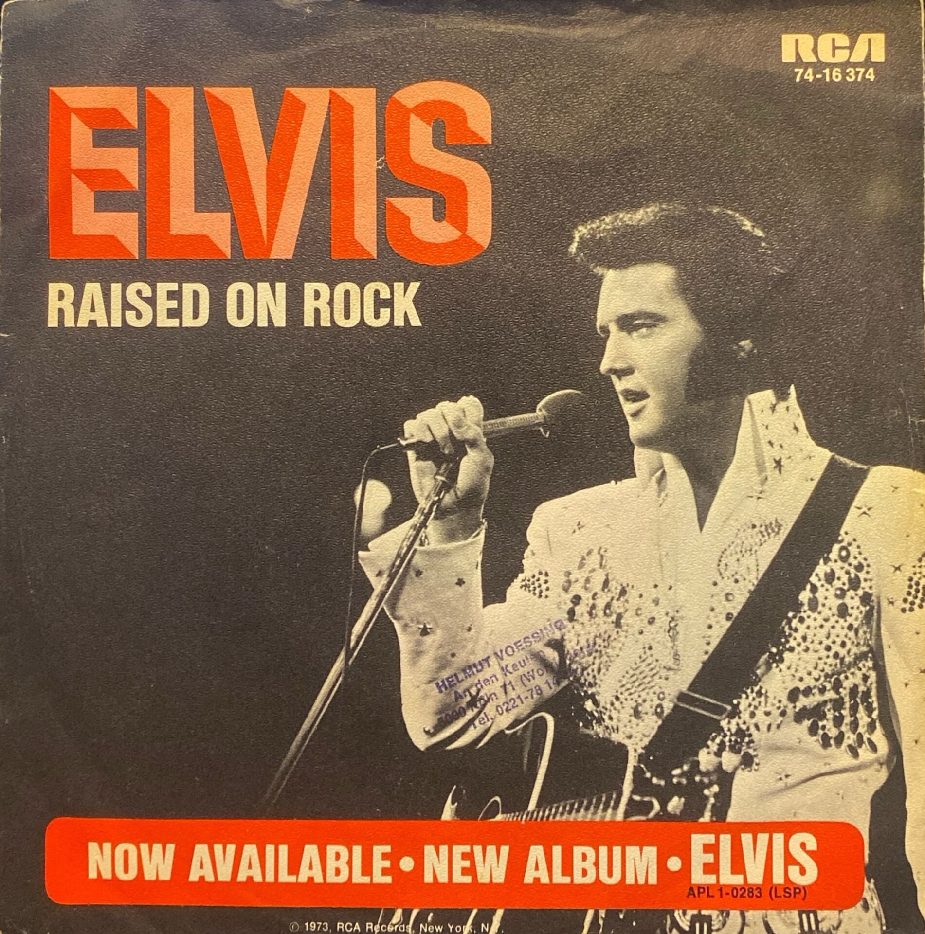 Elvis Presley – Raised On Rock / 	For Ol' Times Sake 45'lik