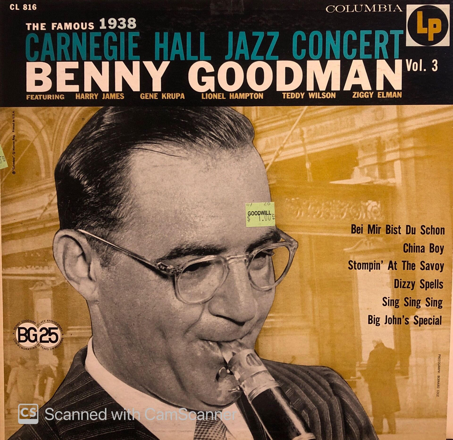 Benny Goodman – The Famous 1938 Carnegie Hall Jazz Concert Vol.3 LP