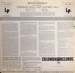 Benny Goodman – The Famous 1938 Carnegie Hall Jazz Concert Vol.3 LP