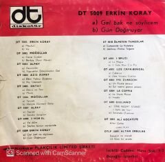 Erkin Koray - Gün Doğmuyor / Gel Bak Sana Ne Söylicem 45lik