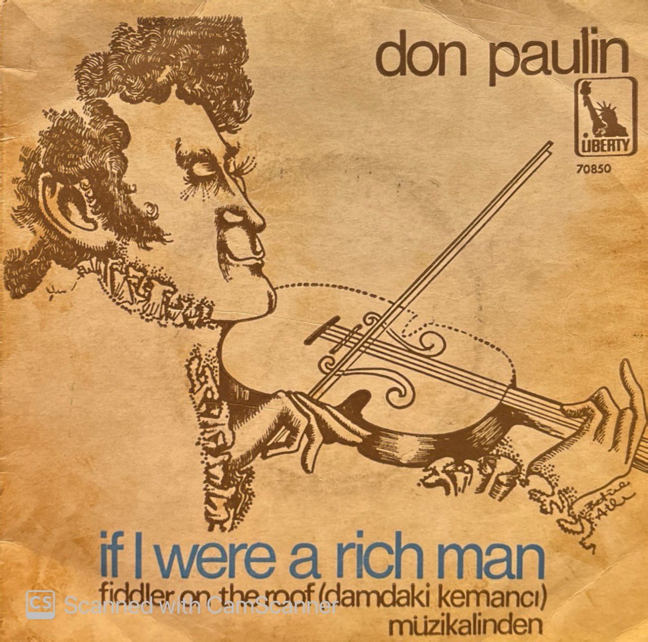 Don Paulin – If I Were A Rich Man / Chussen Kale 45'lik