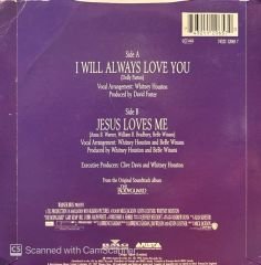Whitney Houston – I Will Always Love You / Jesus Loves Me 45'lik