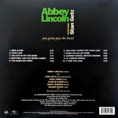 Abbey Lincoln, Stan Getz - You Gotta Pay The Band  LP