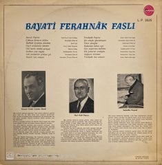 Kemâl Gürses – Bayati Ferahnak Faslı LP