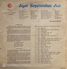 Kemal Gürses - Segah Beyatiaraban Faslı LP