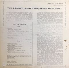 The Ramsey Lewis Trio – Never On Sunday LP