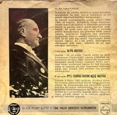 Kendi Sesiyle Atatürk - 10. Yıl Nutku / 1935 Kurtulayını Açış Nutlu 45lik