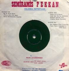 Semiramis Pekkan - Ne Geçti Elime / Eski Sandal 45lik
