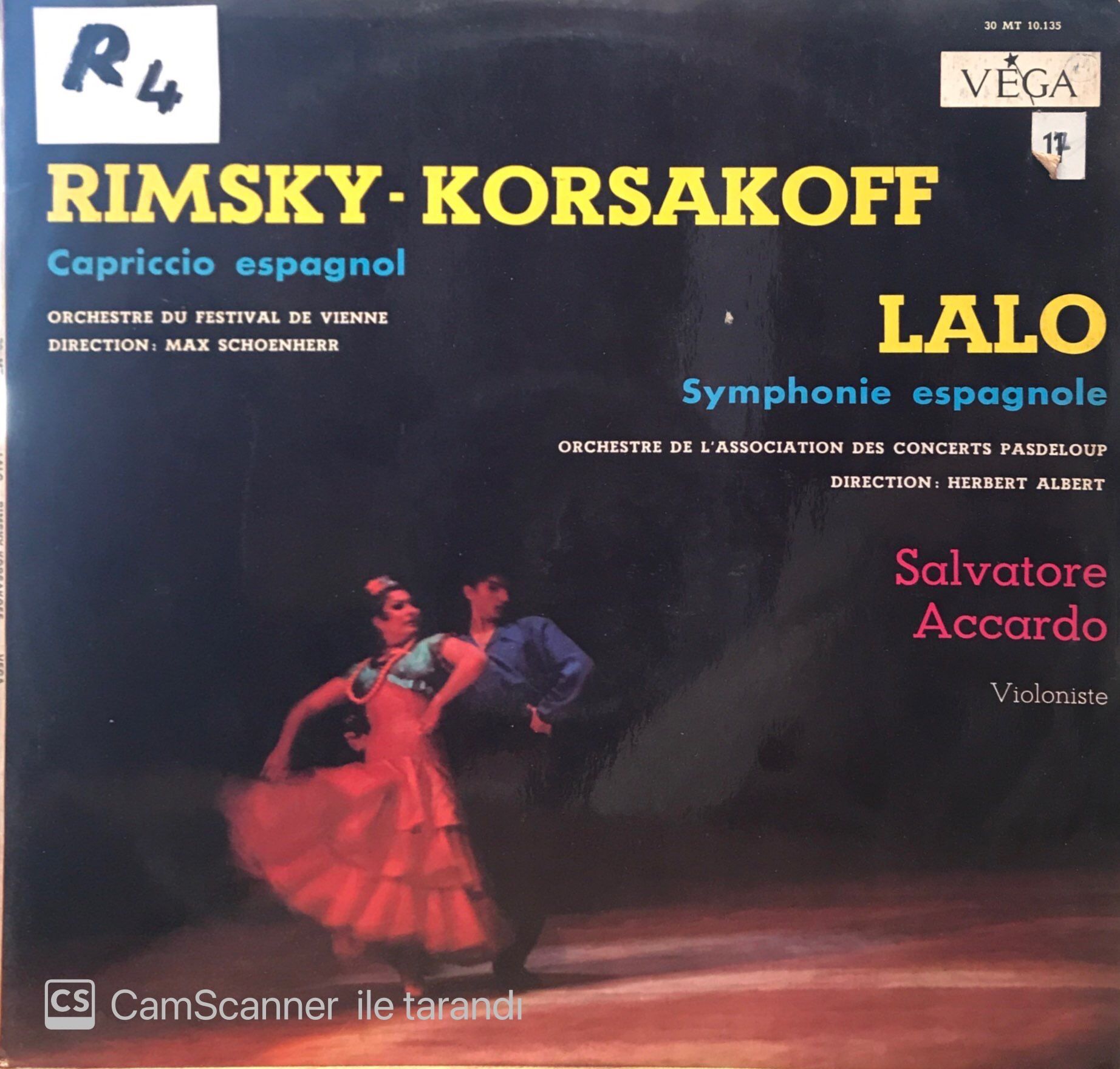 Édouard Lalo, Rimsky-Korsakov* - Salvatore Accardo, Orchestre De L'Association Des Concerts Pasdeloup, Herbert Albert – Symphonie Espagnole - Capriccio Espagnol LP