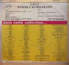Édouard Lalo, Rimsky-Korsakov* - Salvatore Accardo, Orchestre De L'Association Des Concerts Pasdeloup, Herbert Albert – Symphonie Espagnole - Capriccio Espagnol LP