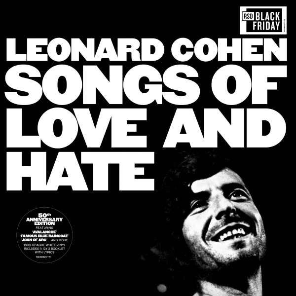 Leonard Cohen - Songs of Love and Hate (50th Anniversary Edition - Opaque White Vinyl - RSD) LP