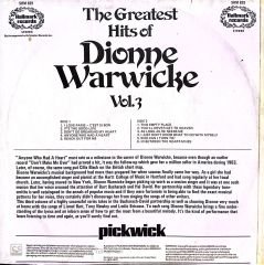 Dionne Warwicke – The Greatest Hits Of Dionne Warwicke Vol. 3 LP