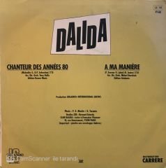 Dalida - Chanter Des Annees 80 / A Ma Maniere 45'lik