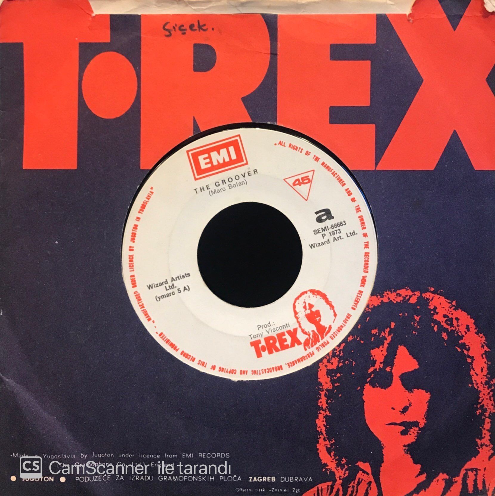 T-Rex - The Groover / Midnight 45'lik