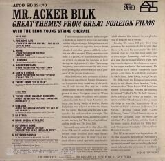 Mr. Acker Bilk* With The Leon Young String Chorale – Great Themes From Great Foreign Films LP