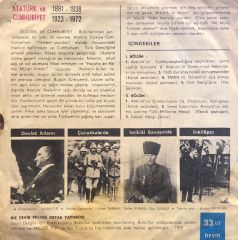 Cumhuriyetin 50. Yılında Atatürk Ve Cumhuriyet 45'lik