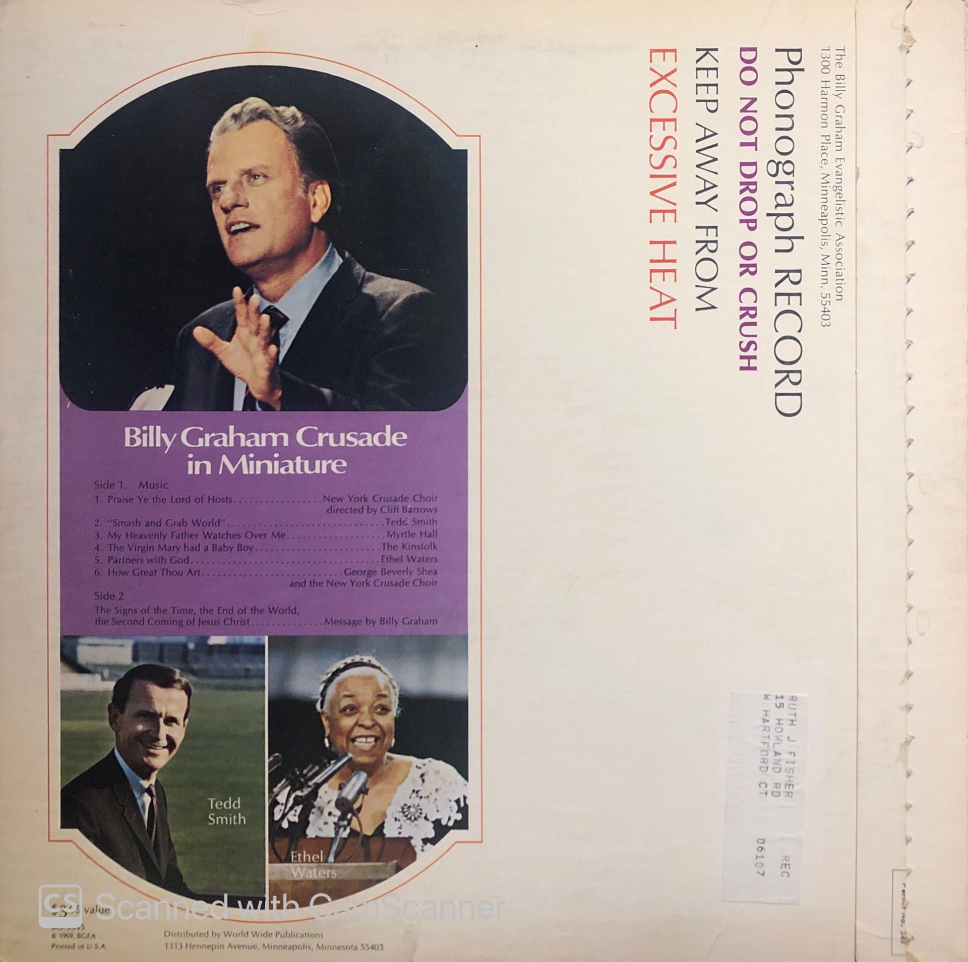 Billy Graham Crusade In Miniature LP