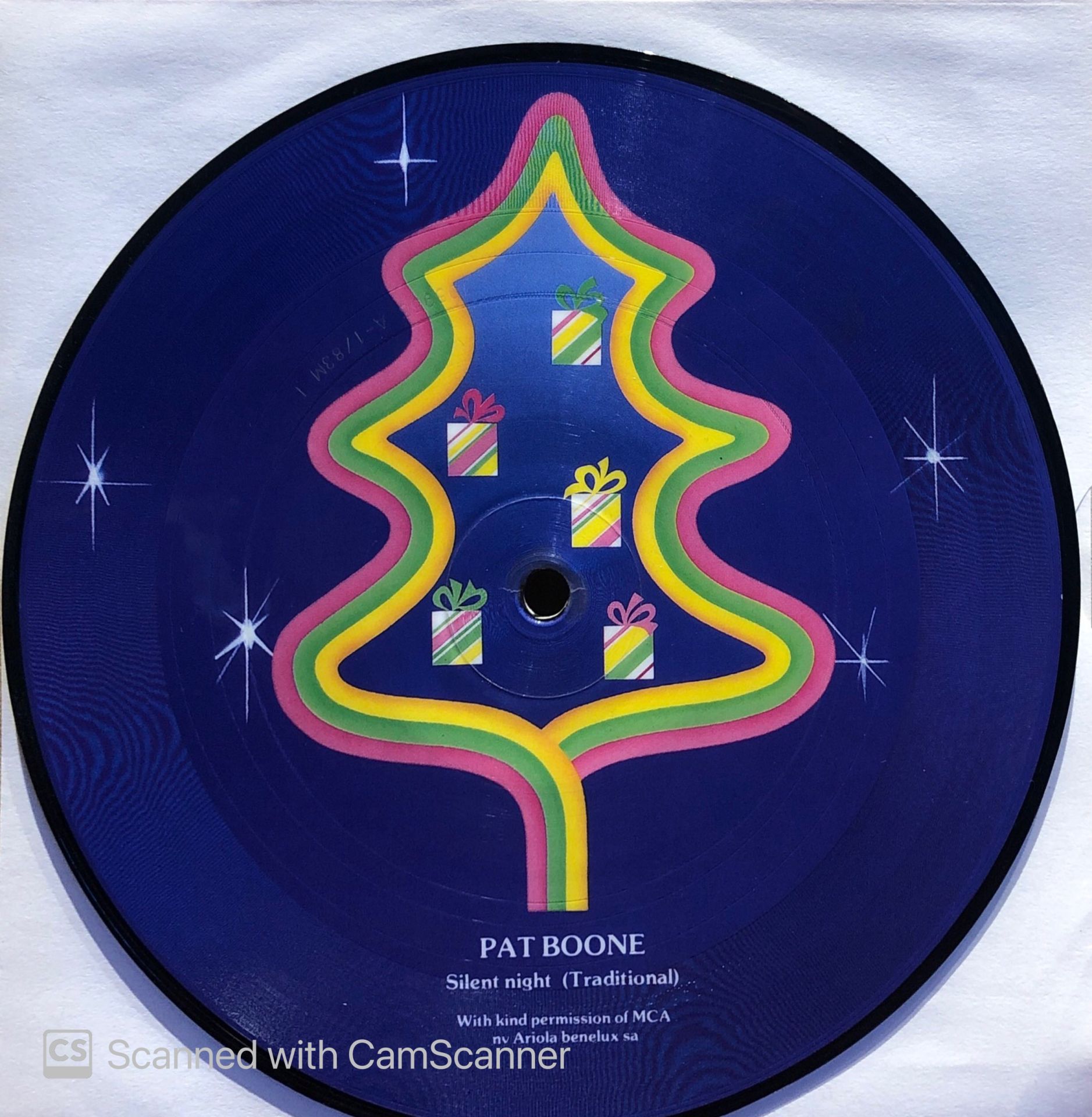 Bing Crosby & The Andrews Sisters - Sacta Claus Is Coming Into Town / Pat Boone - Silent Night 45lik