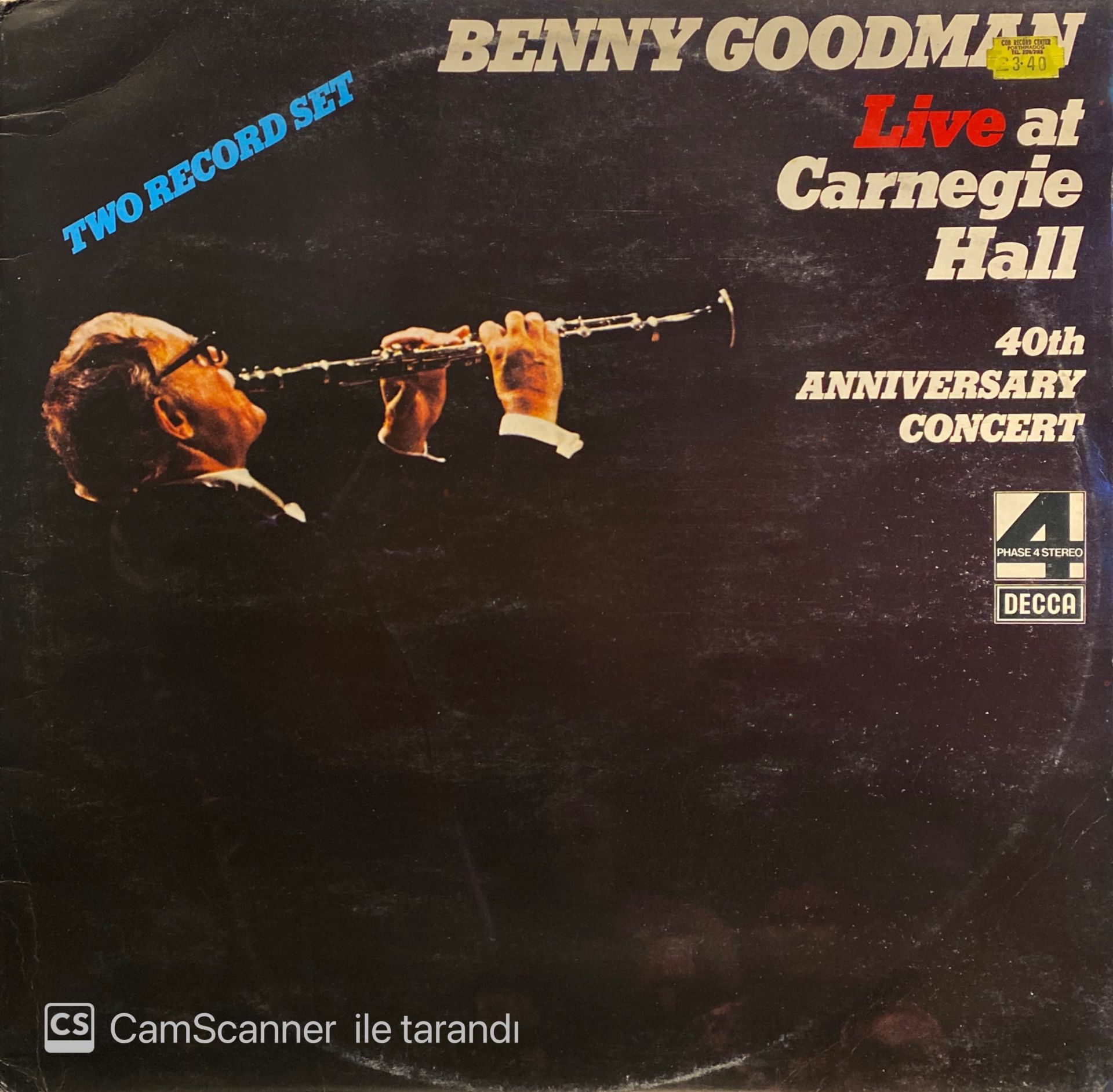 Benny Goodman – Live At Carnegie Hall 40th Anniversary Concert LP
