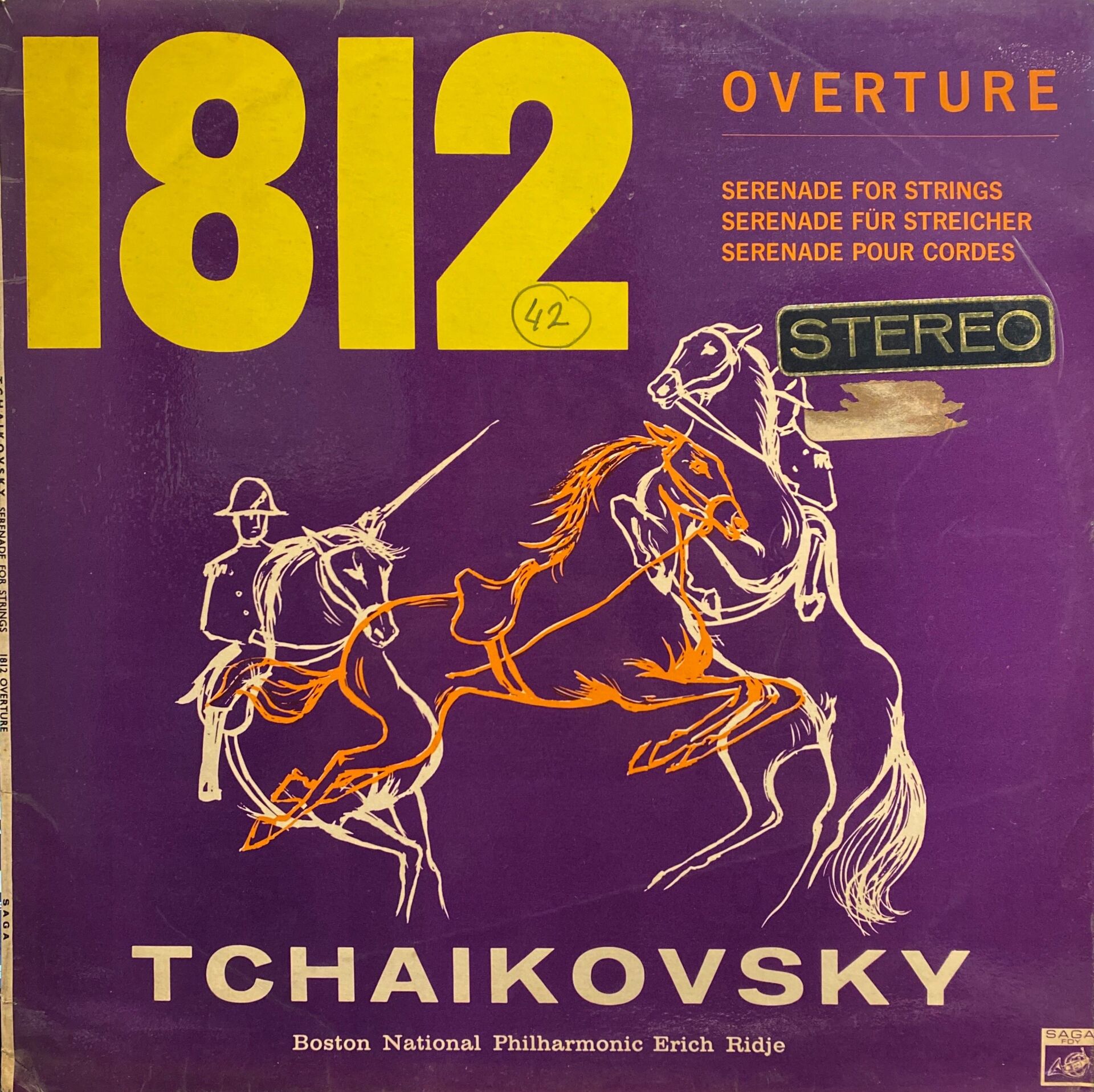 Tchaikovsky*, Boston National Philharmonic • Erich Ridje – 1812 Overture / Serenade For Strings LP