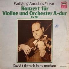 Wolfgang Amadeus Mozart, David Oistrach – David Oistrach In Memoriam - Konzert Für Violine Und Orchester A-dur KV 219 LP
