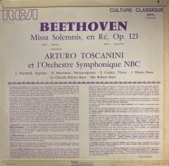 Beethoven, Missa Solemnis, en re, OP.123, Toscanini, The Nbc Symphony Orchestra LP