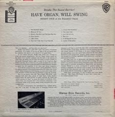 Buddy Cole – Have Organ, Will Swing LP
