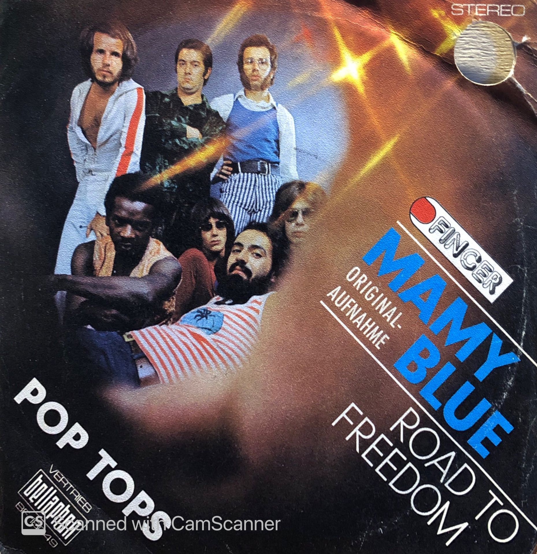 Pop Tops - Mamy Blue / Road To Freedom 45lik