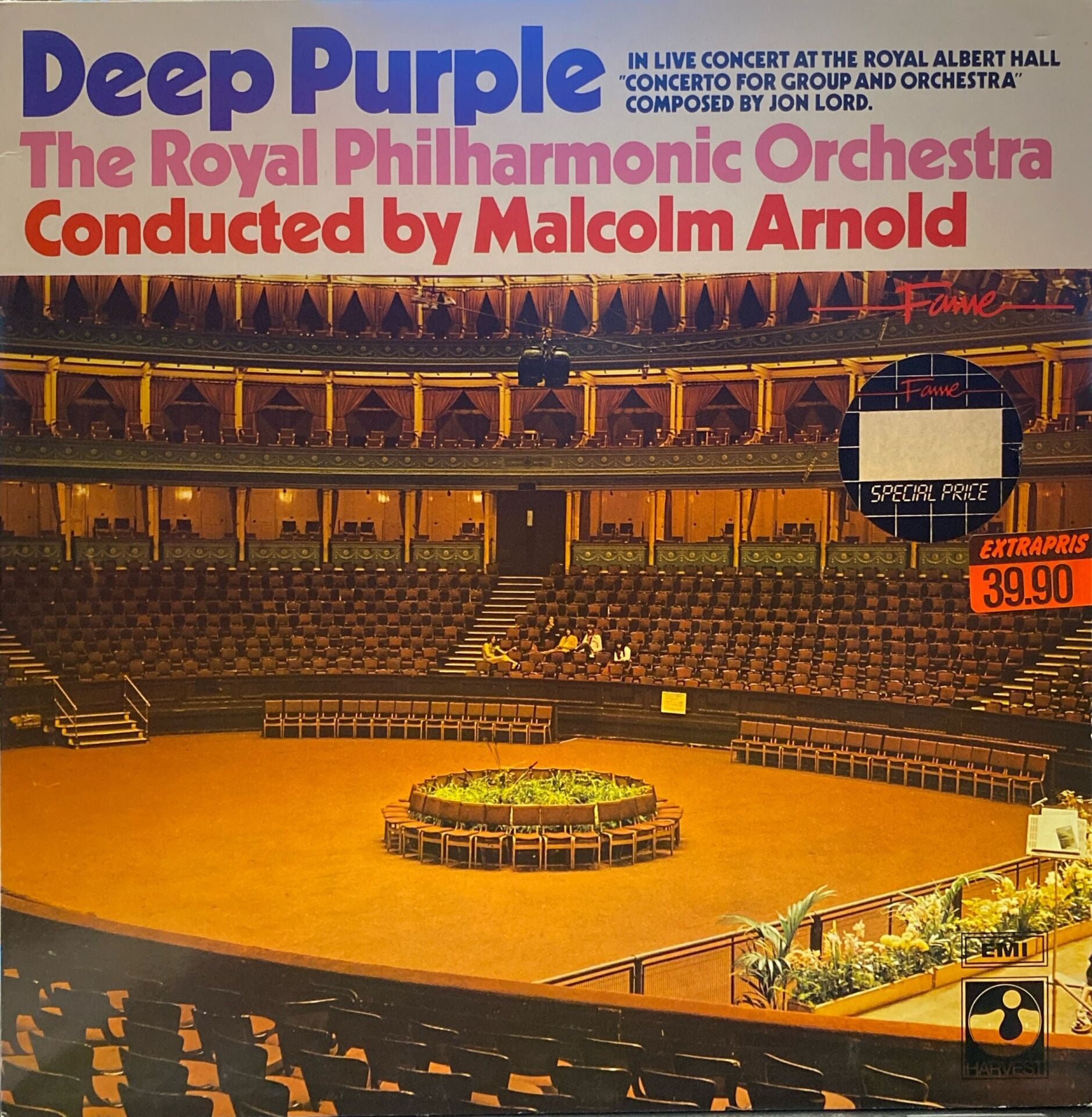 Deep Purple, The Royal Philharmonic Orchestra Conducted by Malcolm Arnold – Concerto For Group And Orchestra LP
