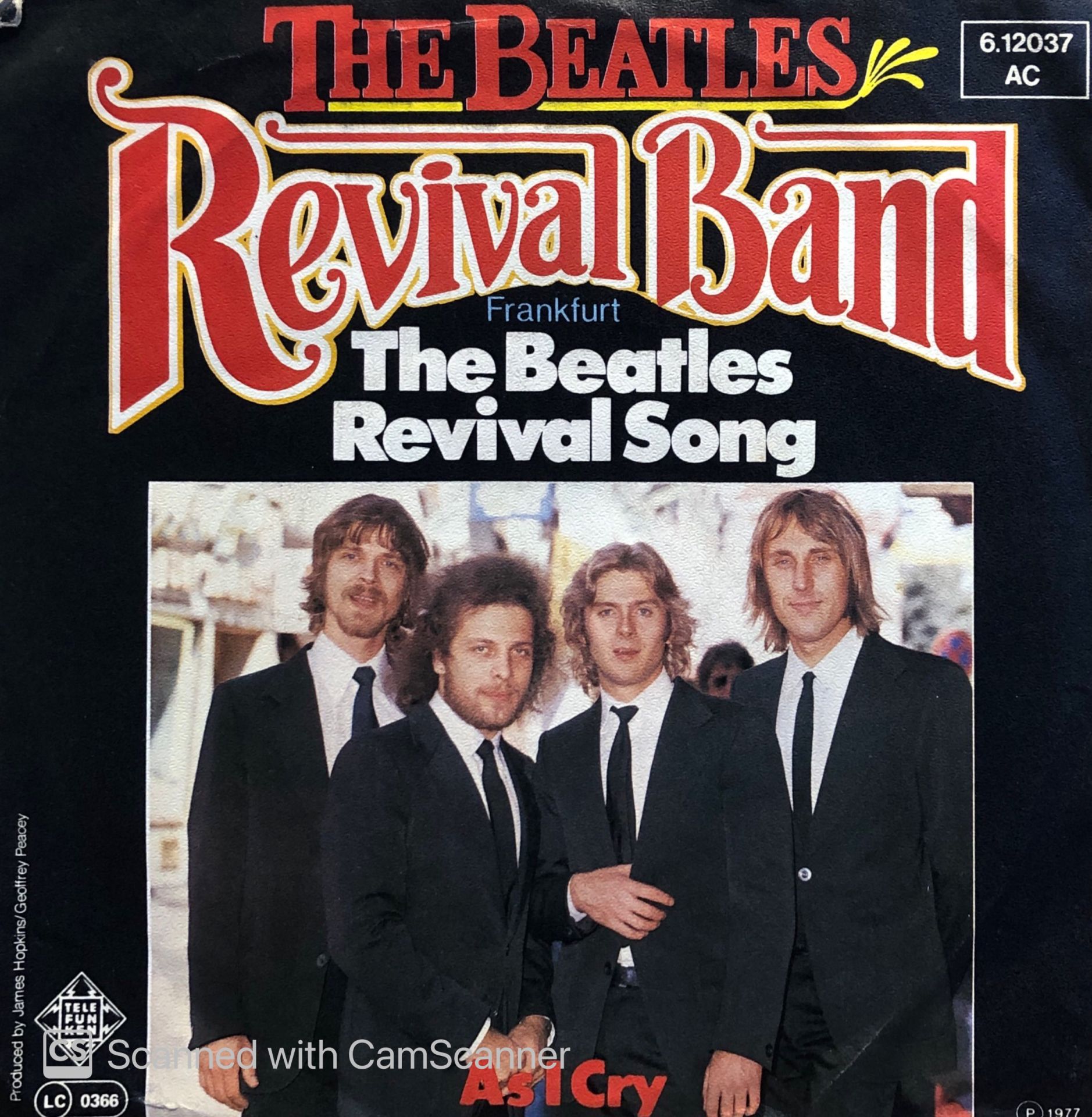 The Beatles Revival Band - As I Cry / The Beatles Revival Song 45lik