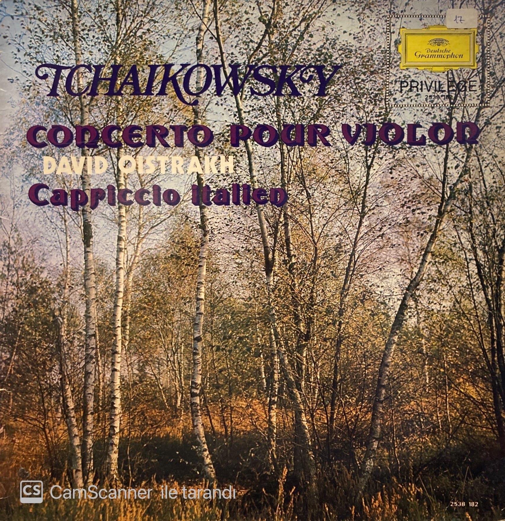 David Oistrakh - Tchaikowsky - Capriccio Italien LP