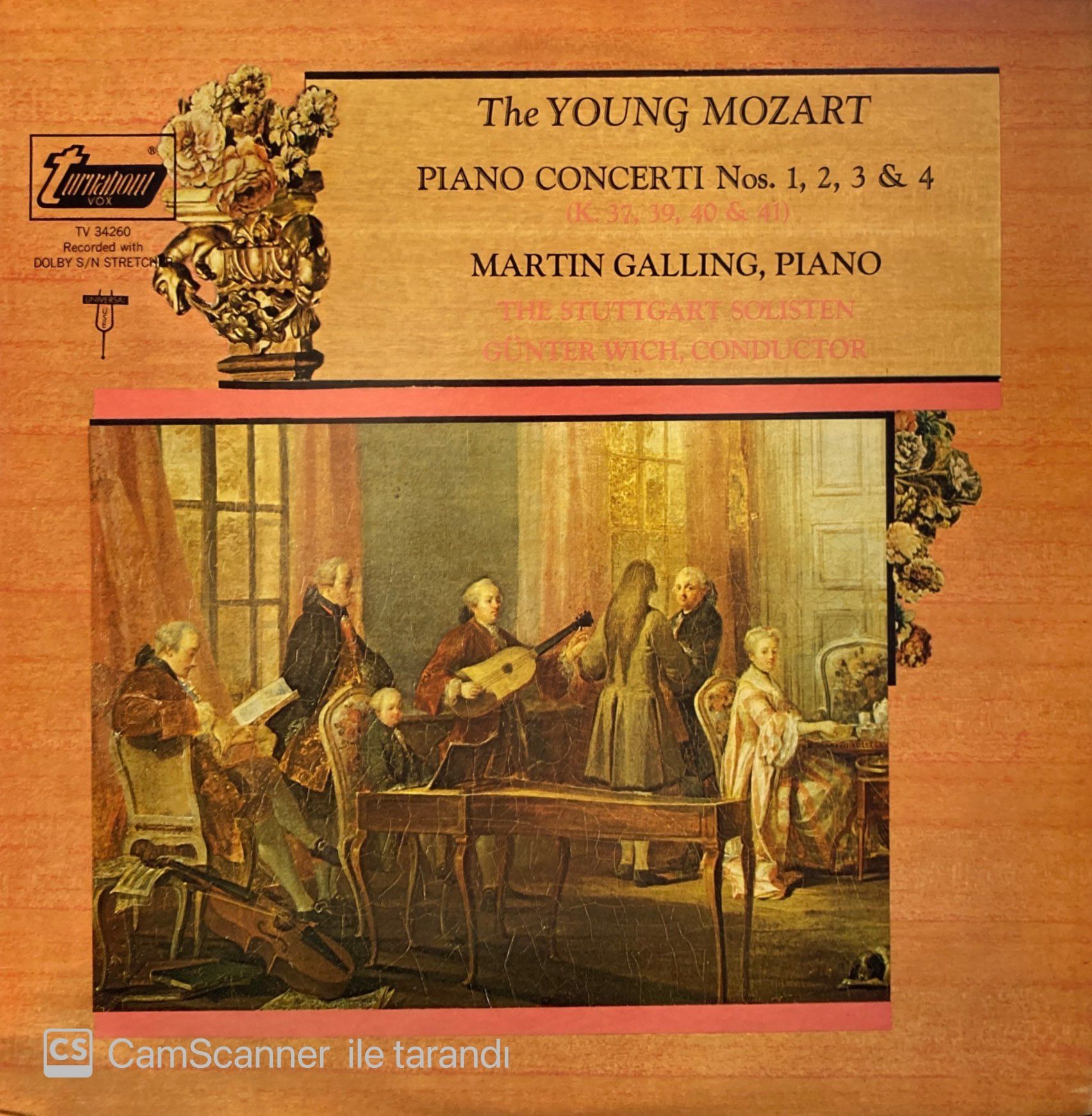 Mozart*, Martin Galling, The Stuttgart Solisten*, Günter Wich* – The Young Mozart (Piano Concerti Nos. 1, 2, 3, & 4) LP