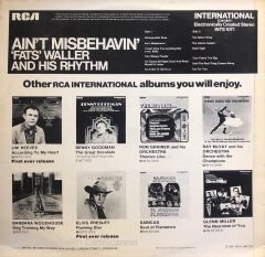 ''Fats'' Waller And His Rhythm – Ain't Misbehavin' LP