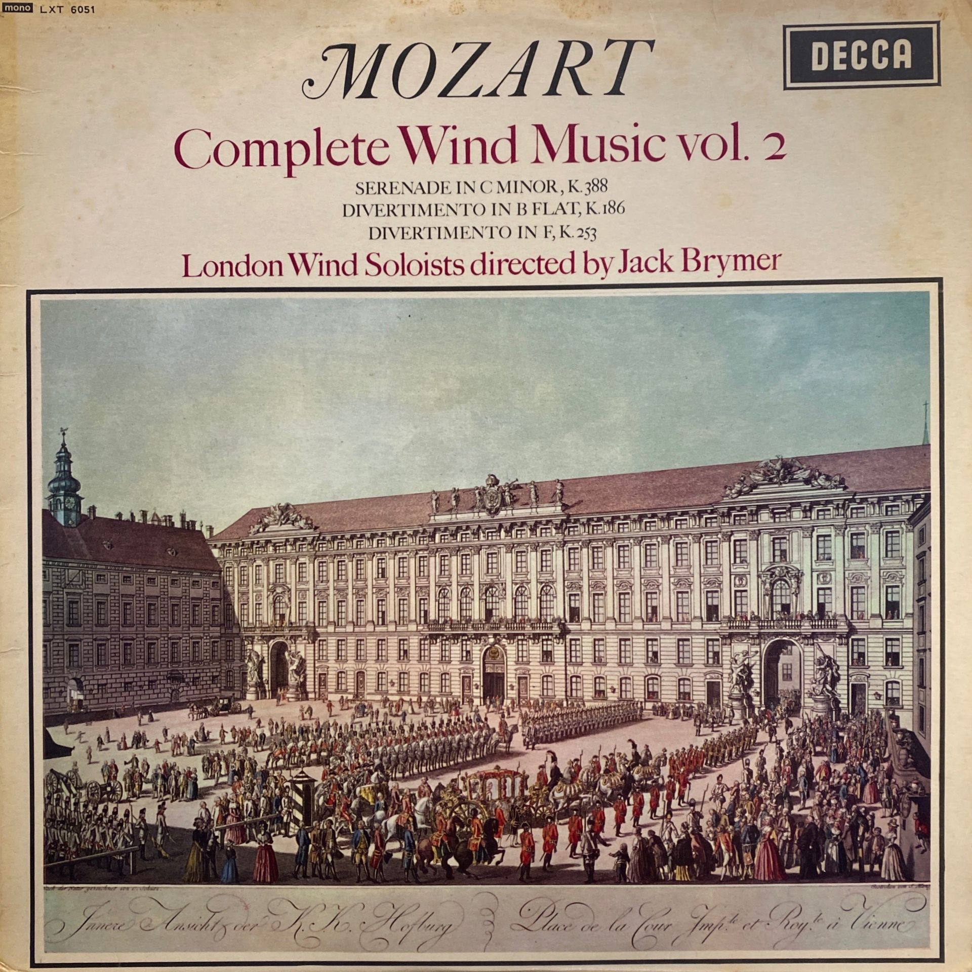 Mozart*, London Wind Soloists Directed By Jack Brymer – Complete Wind Music Vol. 2 LP