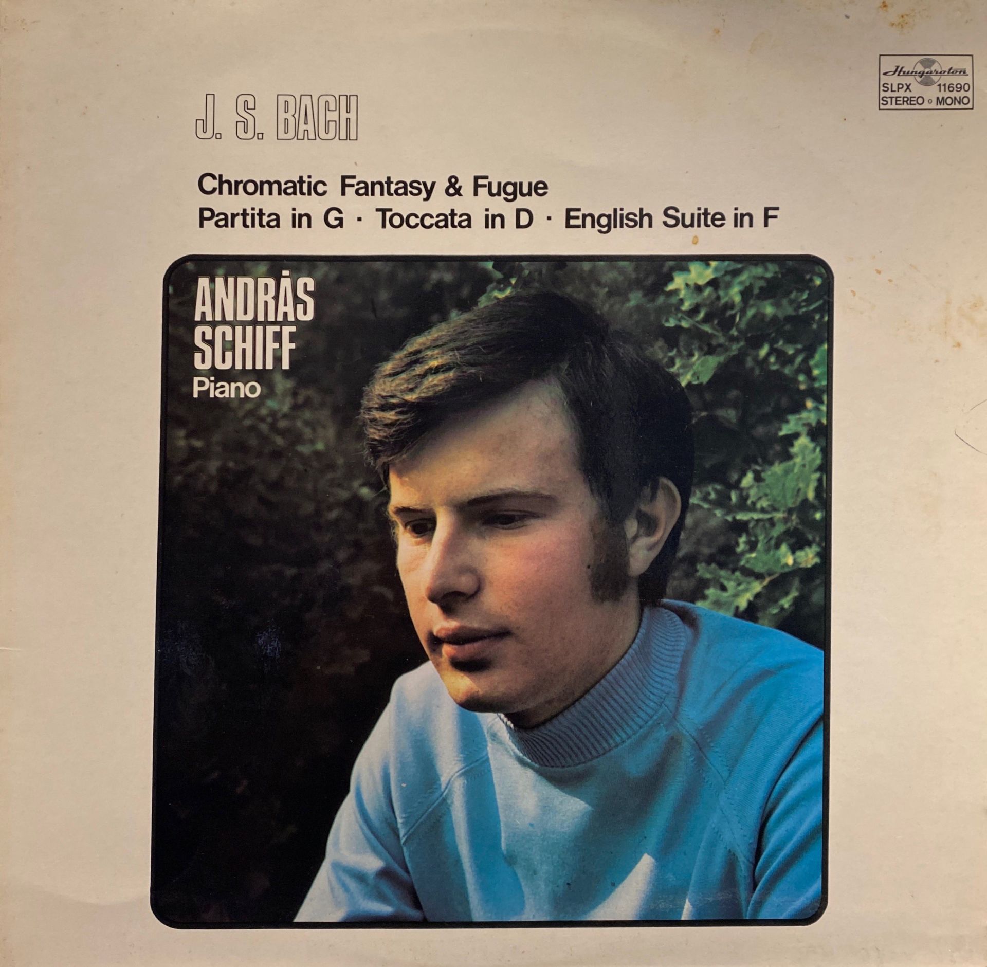 J. S. Bach*, András Schiff – Chromatic Fantasy & Fugue, Partita In G, Toccata In D, English Suite In F LP