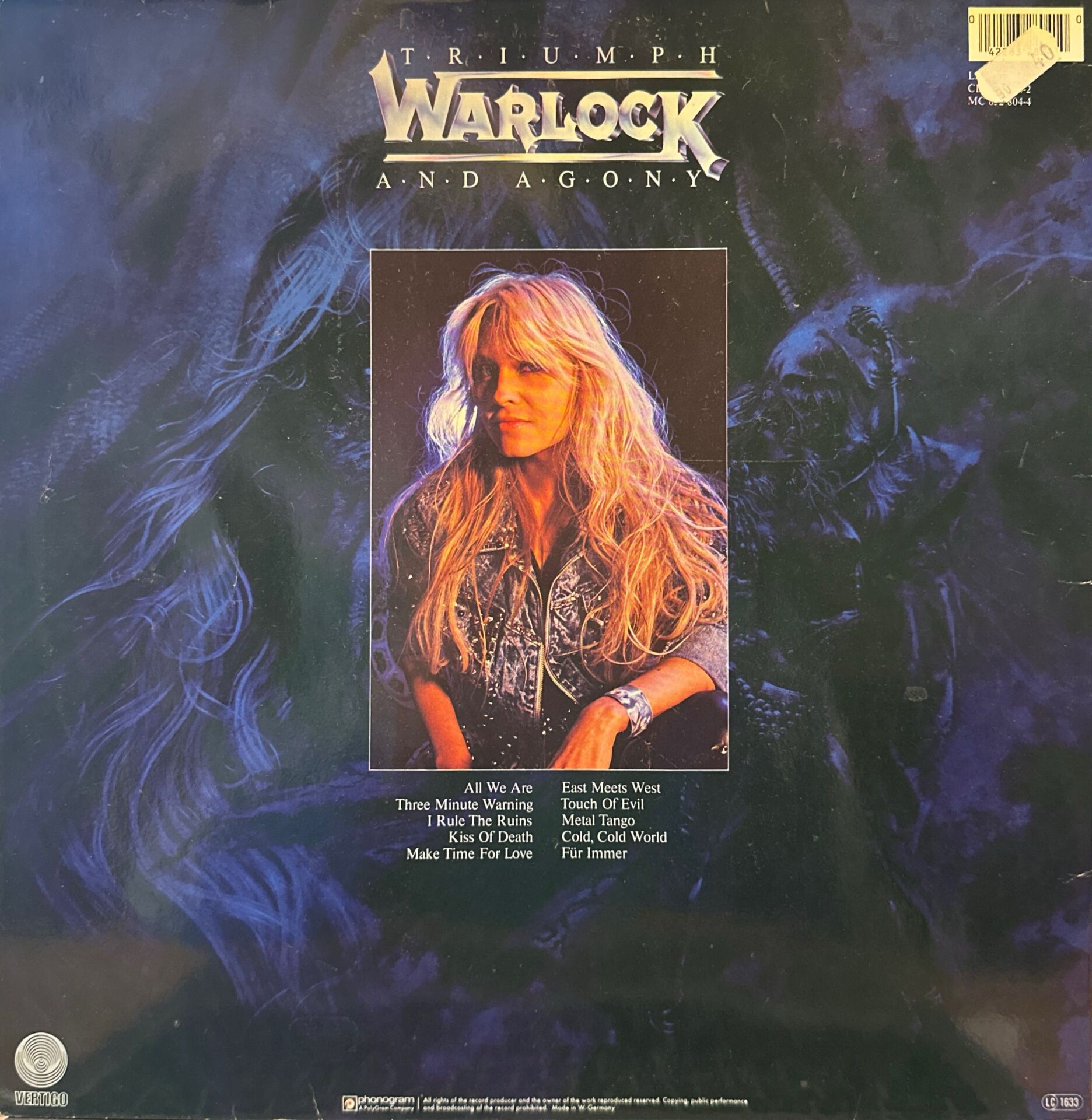 Warlock – Triumph And Agony ( Limited Edition ) LP