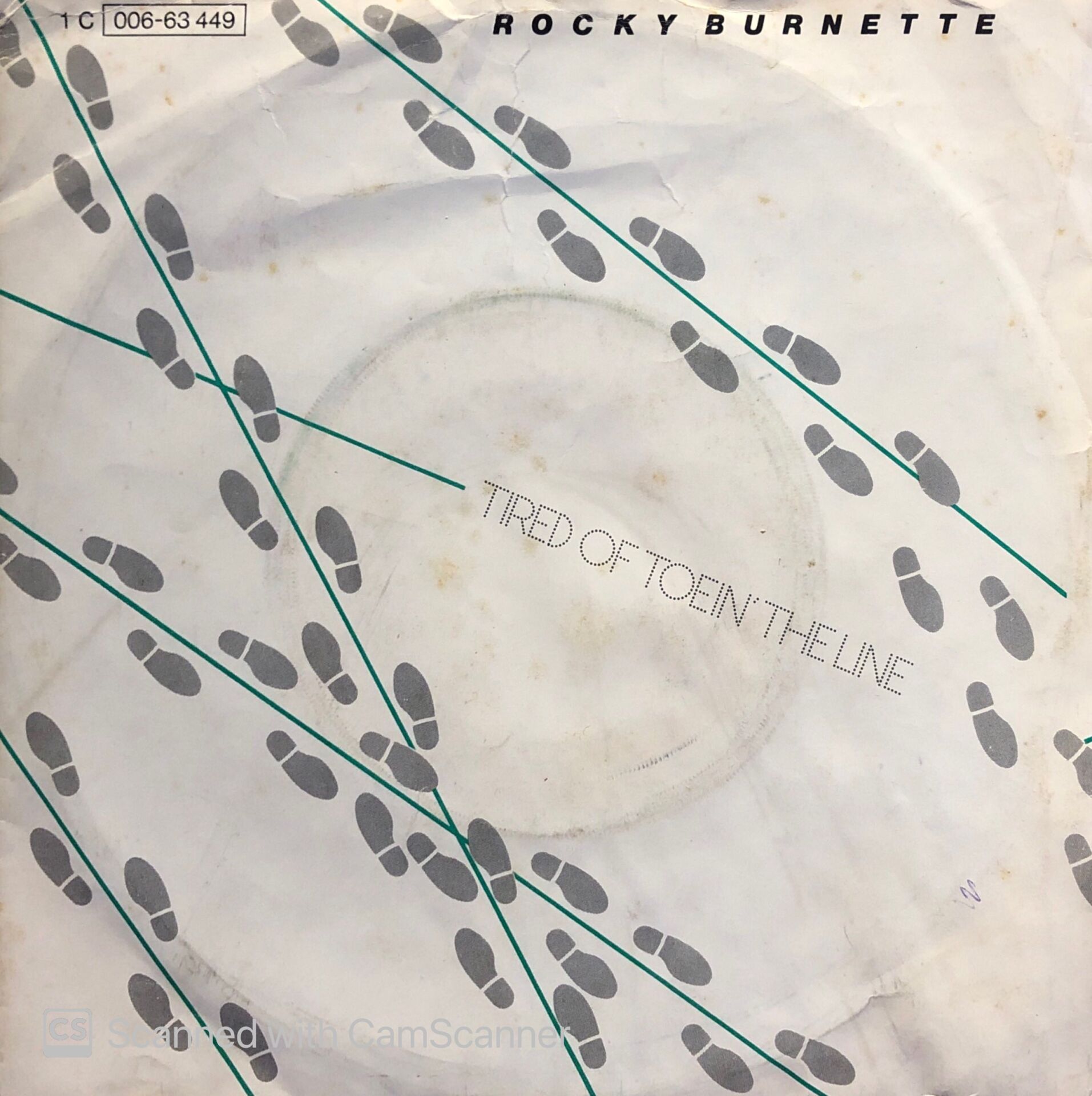 Rocky Burnette - Tired Of Toein The Line / Clowns From Outer Space 45lik