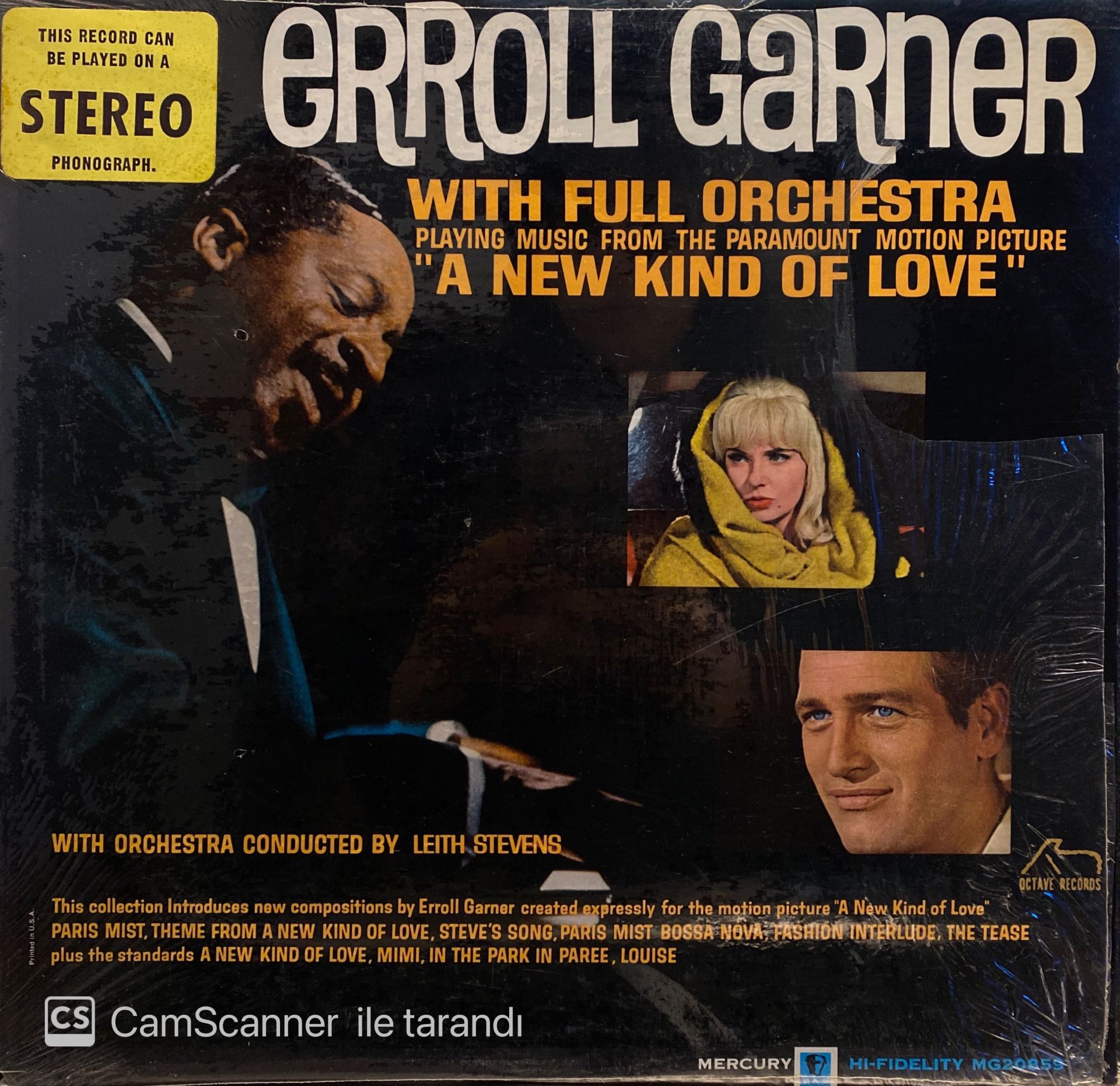 Erroll Garner With Full Orchestra Conducted By Leith Stevens – Playing Music From The Paramount Motion Picture ''A New Kind Of Love'' LP