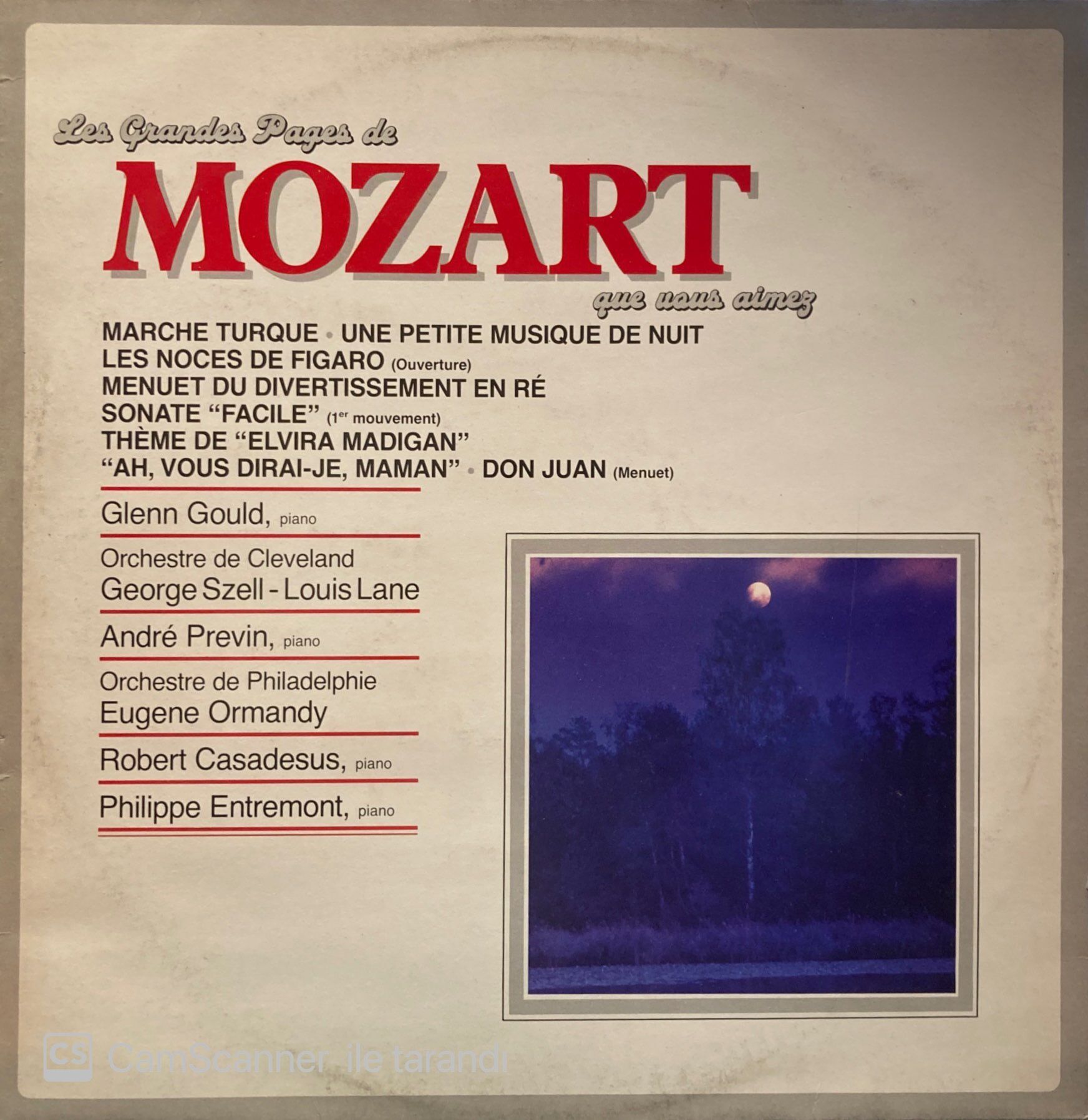 Mozart* – Les Grandes Pages De Mozart Que Vous Aimez LP
