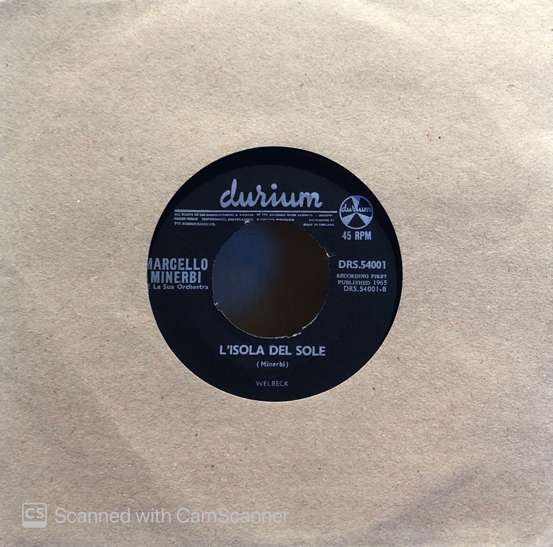 Marcello Minerbi - L'Isola Del Sole / Zorba's Dance 45lik