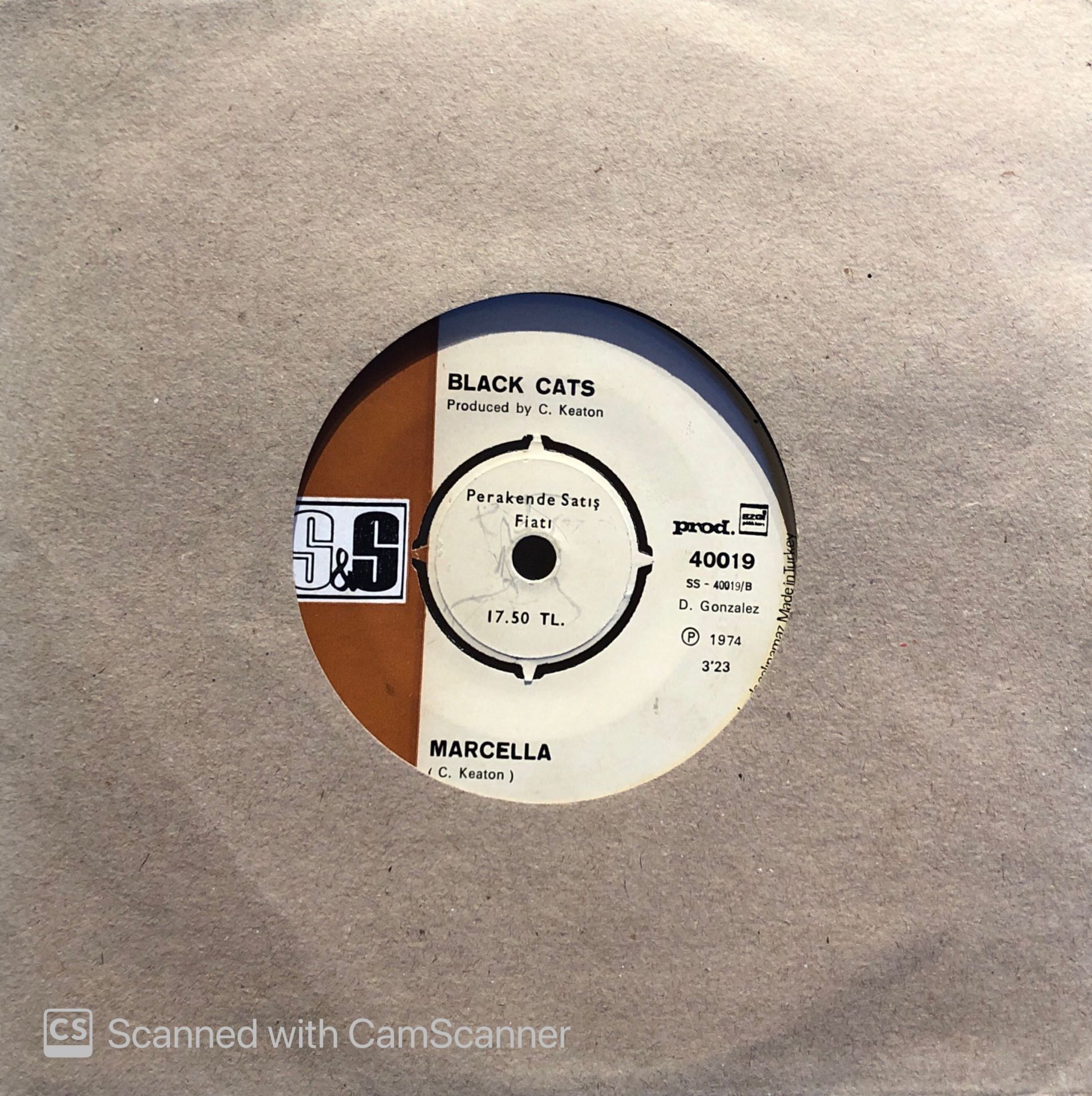 Black Cats - Marcella / A Chilli Plum 45lik
