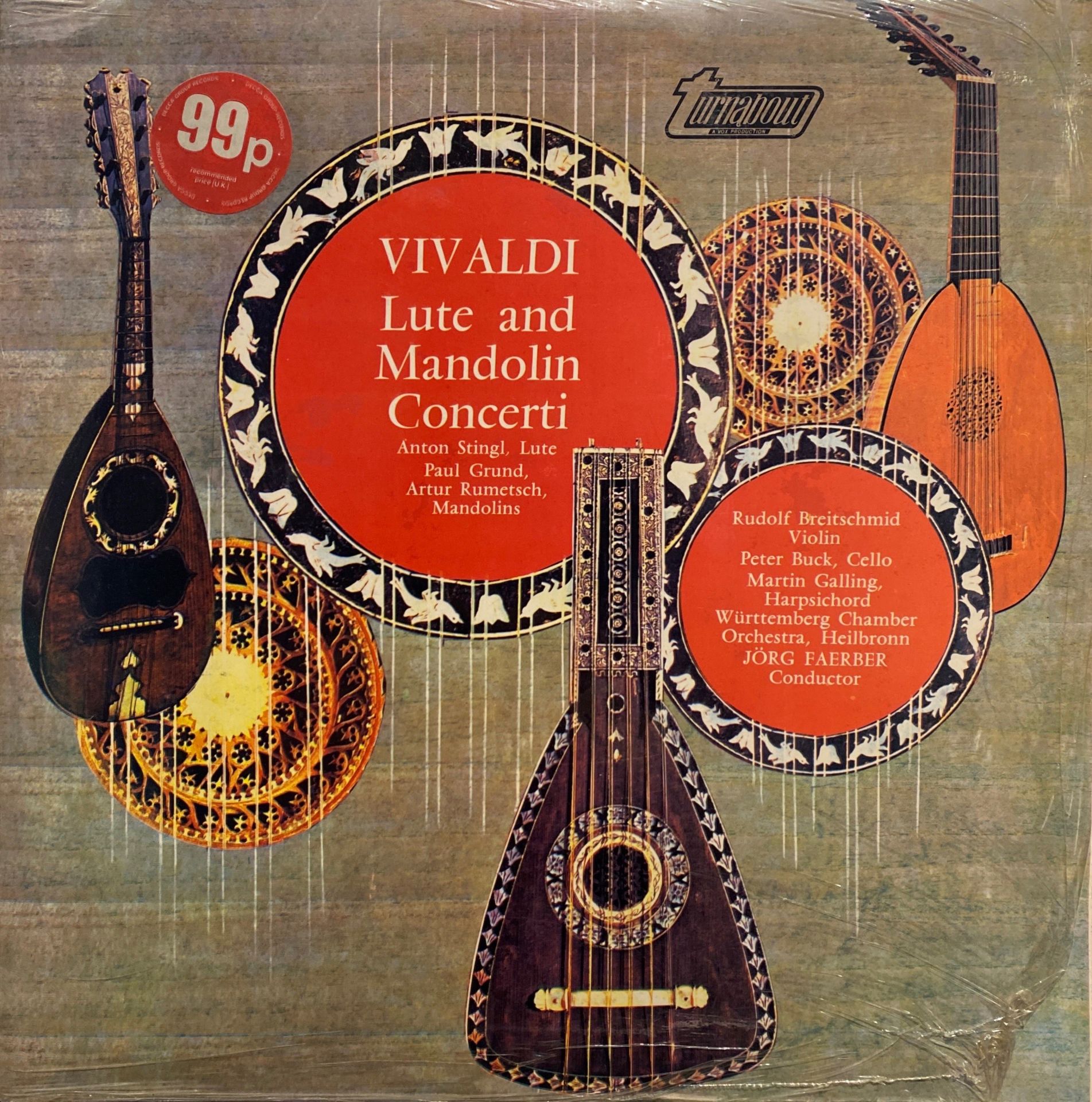 Vivaldi*, Jörg Faerber, Württemberg Chamber Orchestra, Heilbronn* – Vivaldi Lute And Mandolin Concerti LP