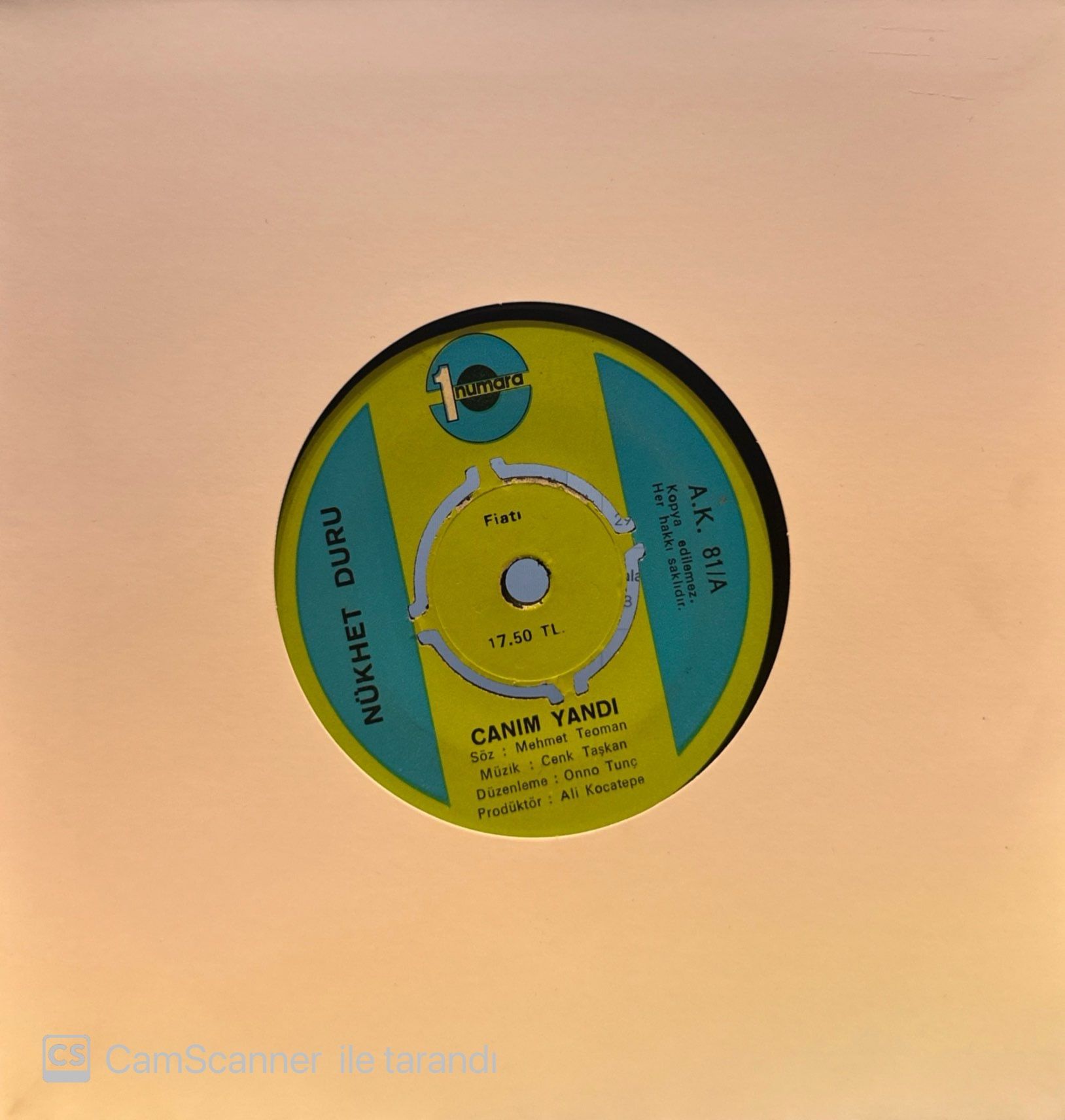 Nükhet Duru - Canım Yandı / Haydi Uzatma Arkadaş 45'lik