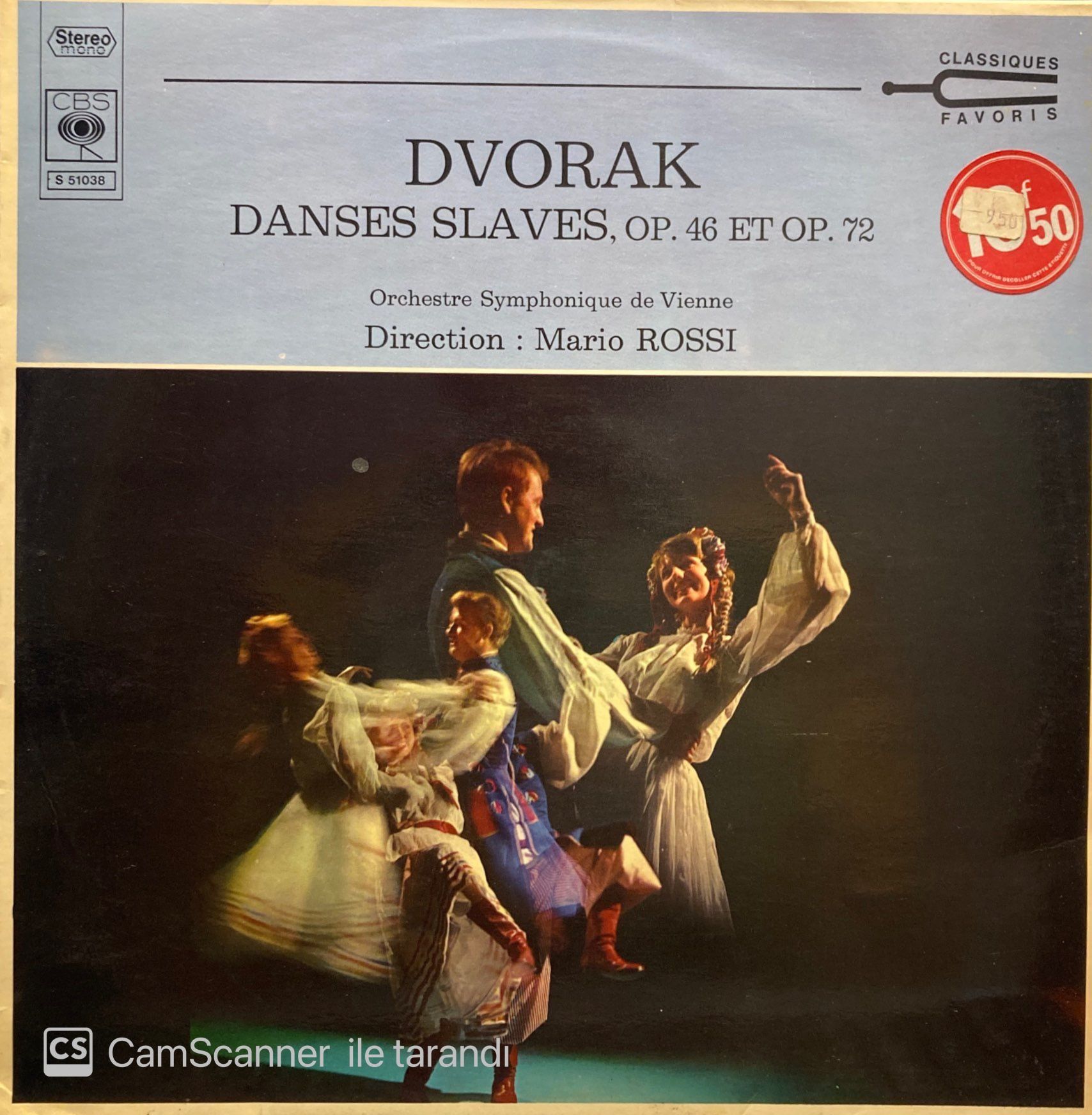 Dvorak*, Orchestre Symphonique de Vienne*, Mario Rossi (2) – Danses Slaves, Op. 46 Et Op. 72 LP