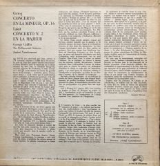 Cziffra* – Liszt* / Grieg* – Philharmonia Orchestra , Direction André Vandernoot – Concerto N° 2 En La Mineur / Concerto En La Mineur LP
