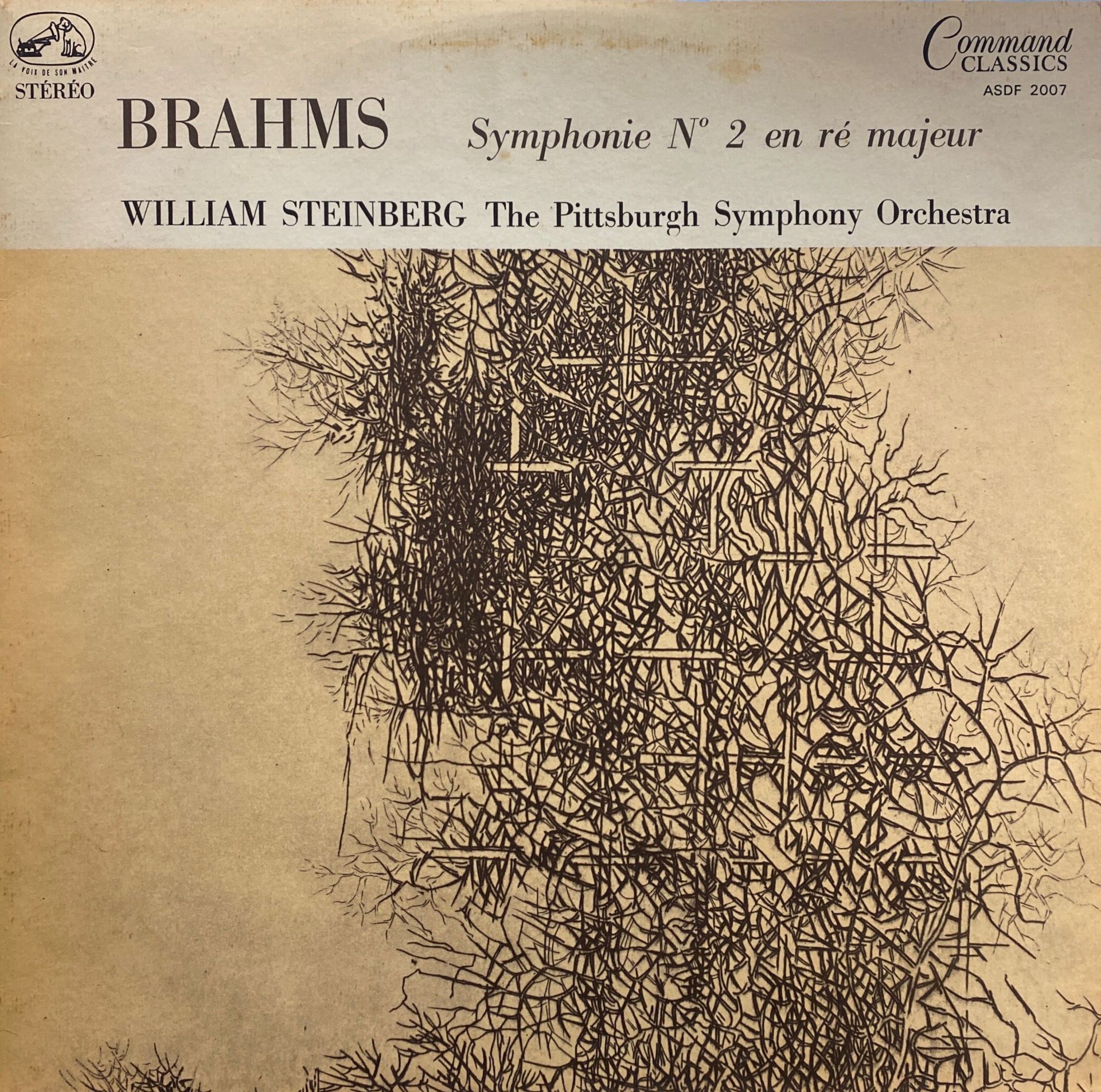Brahms* / William Steinberg, The Pittsburgh Symphony Orchestra – Symphonie N°2 En Ré Majeur. LP
