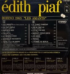 Edith Piaf – Edith Piaf Vol. 6 (Bobino 1963 ''Les Amants'') LP