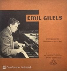 Emil Gilels, Rachmaninoff*, Orchestre De La Société Des Concerts Du Conservatoire, André Cluytens – Piano Concerto No. 3 In D Minor LP