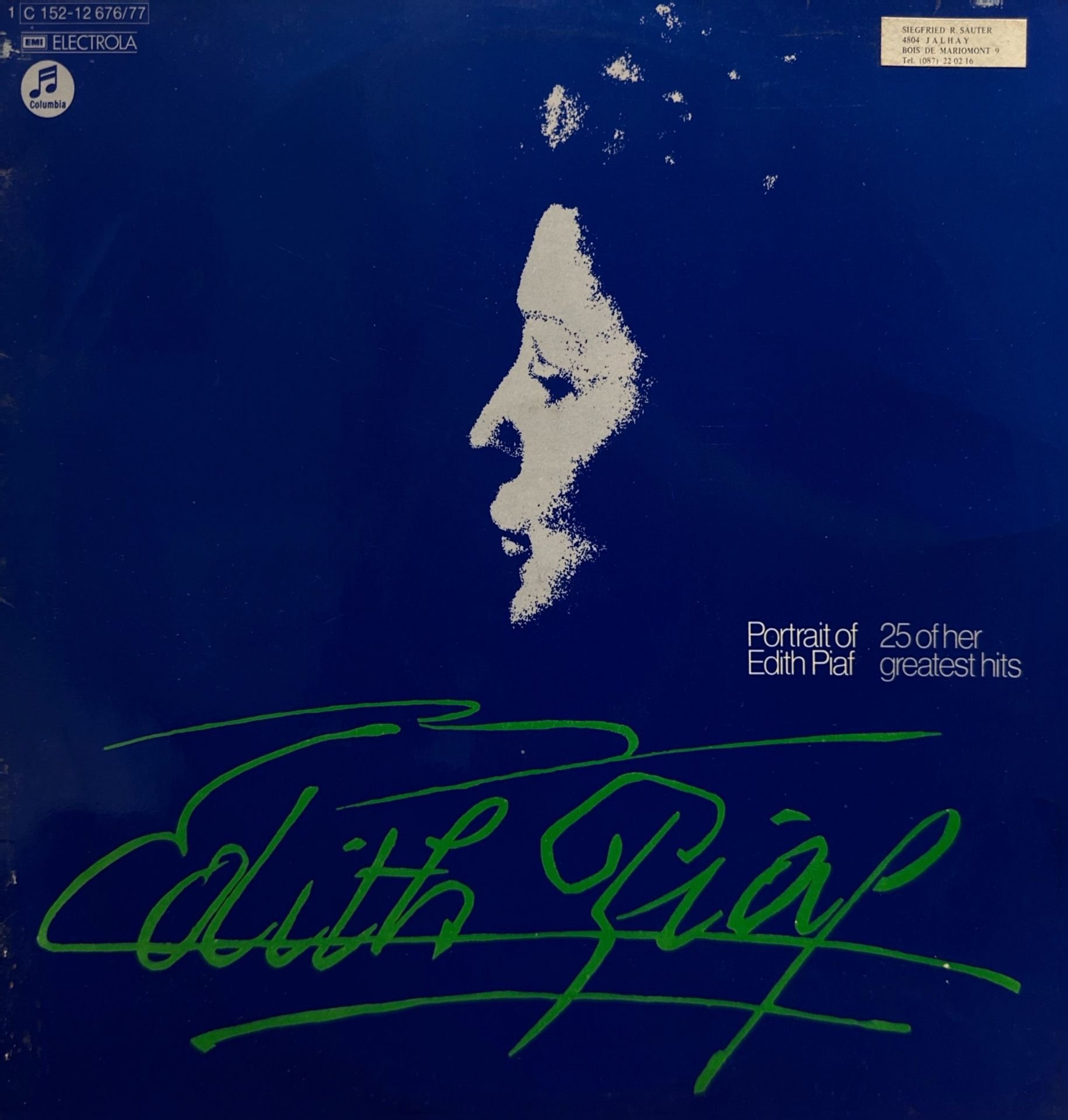 Edith Piaf – Portrait Of Piaf - 25 Of Her Greatest Hits LP